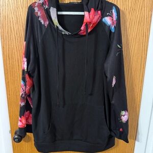 Floral Black Women's Hoodie